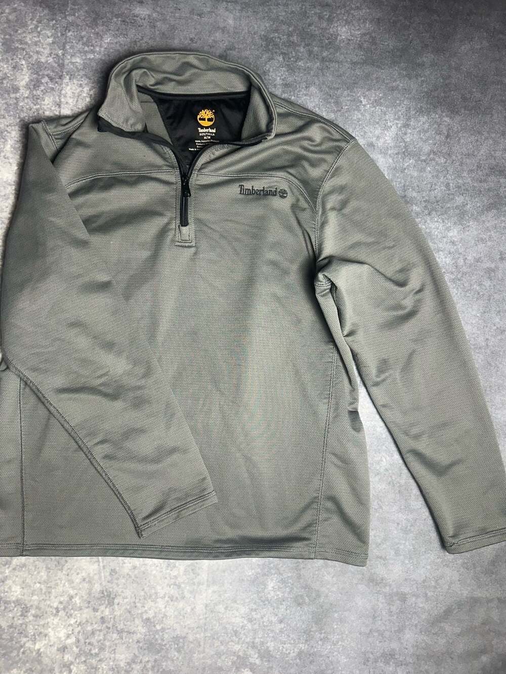 Timberland Men's Gray quater Zip Pullover Sweatshirt Size M